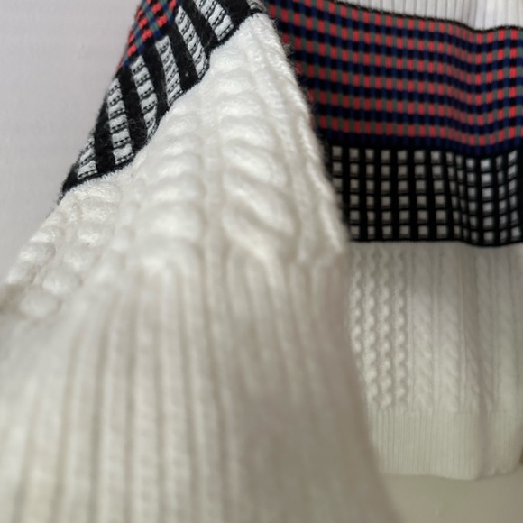 ASOS Pattern Cable Knit Cream Turtle Neck Sweater - Picture 2 of 5